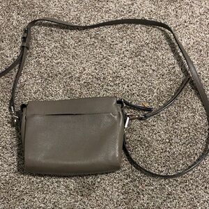 Vince Camuto Taupe Leather Crossbody Bag